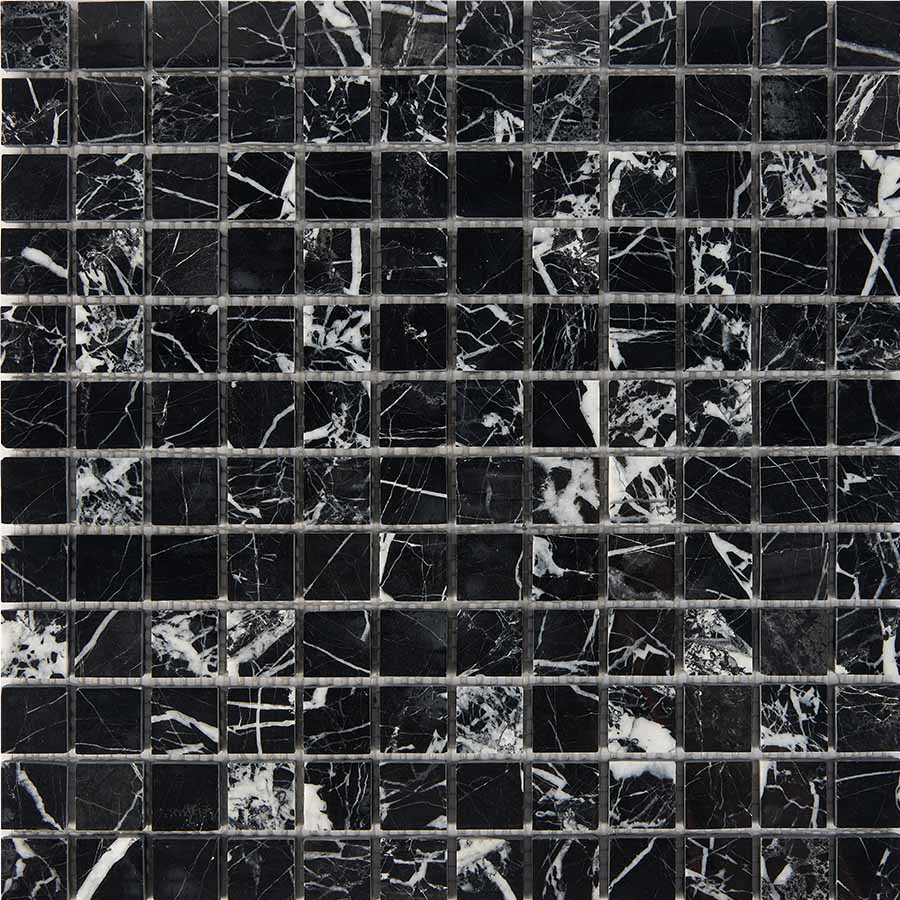 Каменная мозаика из мрамора Black majesty